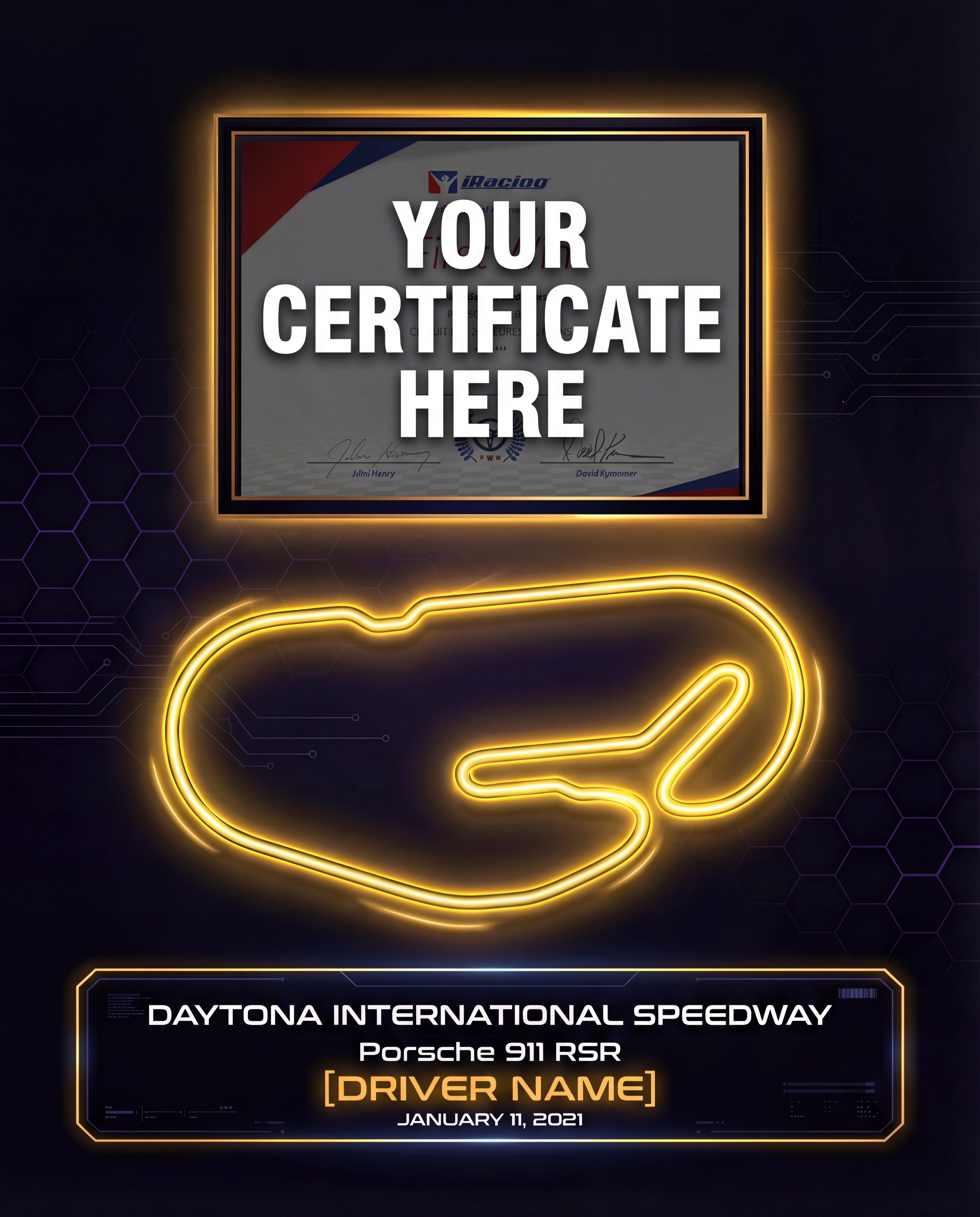 iRacing Victory Frame